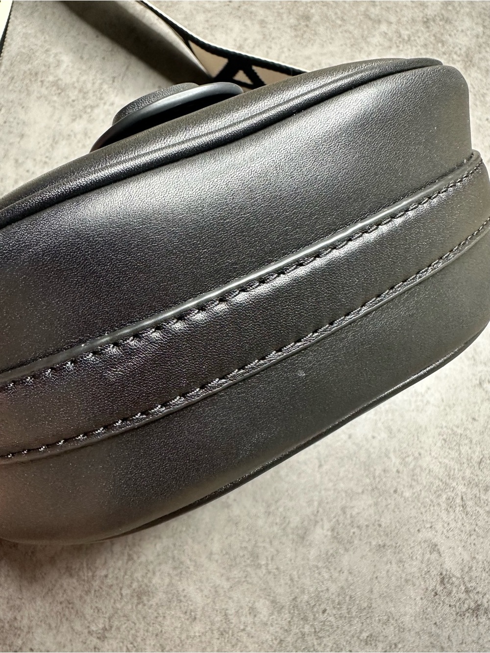Marc Jacobs The Covered J Marc Saddle Bag Black Leather Crossbody - Picture 5 of 7